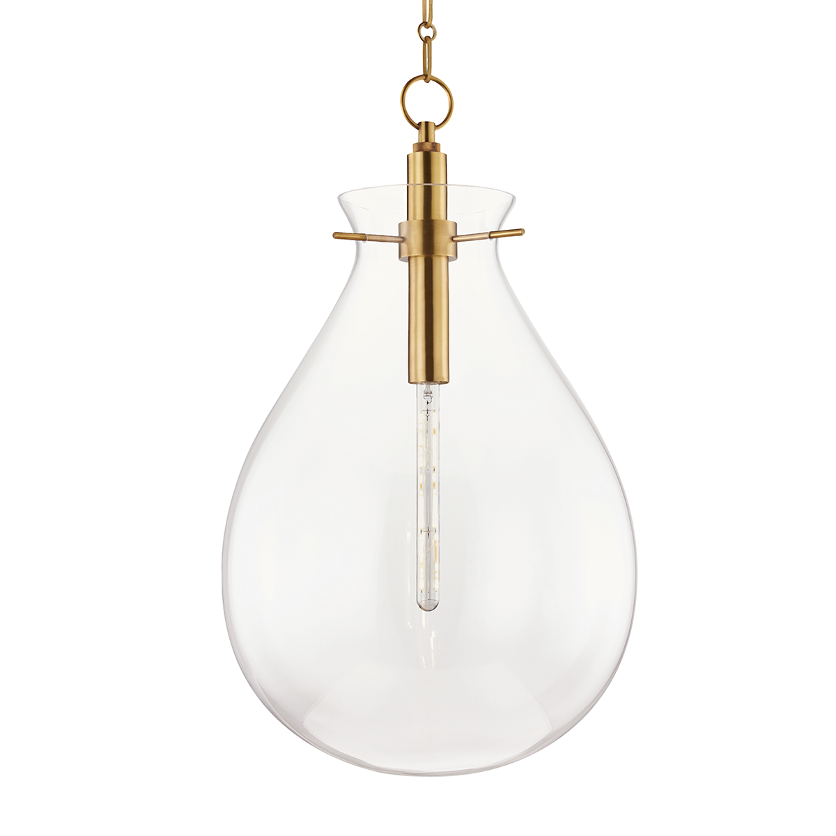 Ivy 1Lt S/M/L Pendant - Brass/Nickel