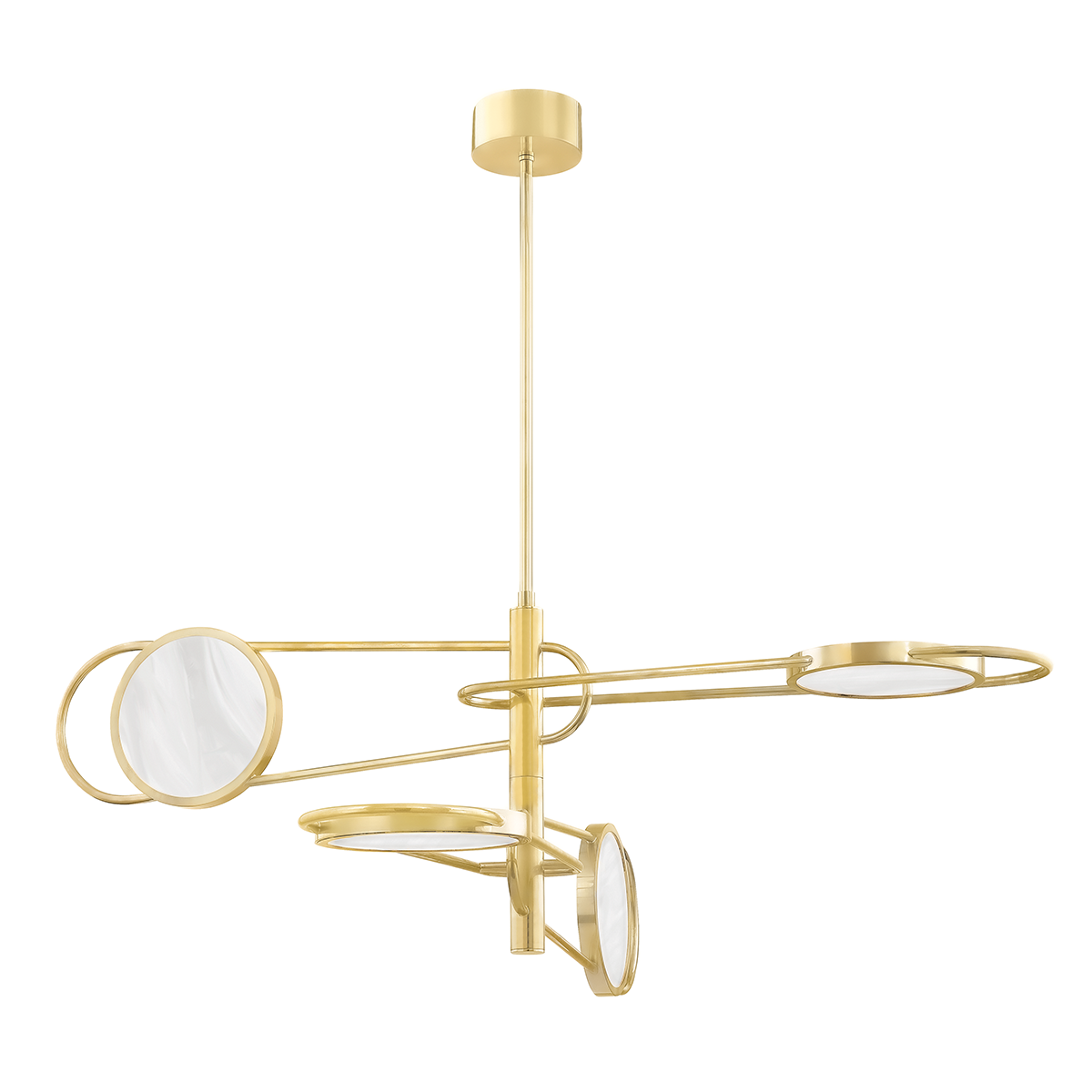 Jervis 2/3Lt LED Pendant - Brass & Alabaster