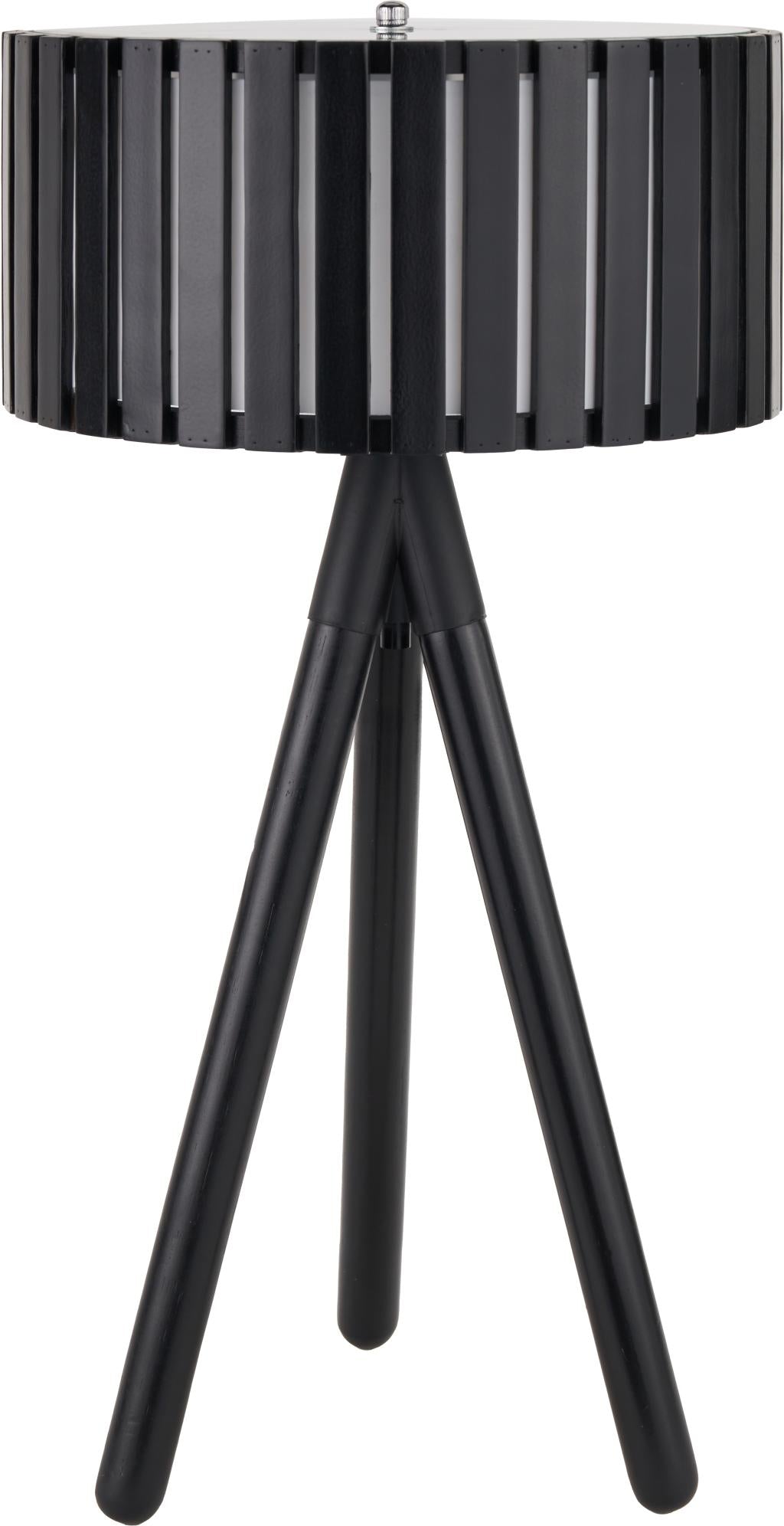 Rabanne Slatted Antique Wood Tripod Table Lamp - Various Colours