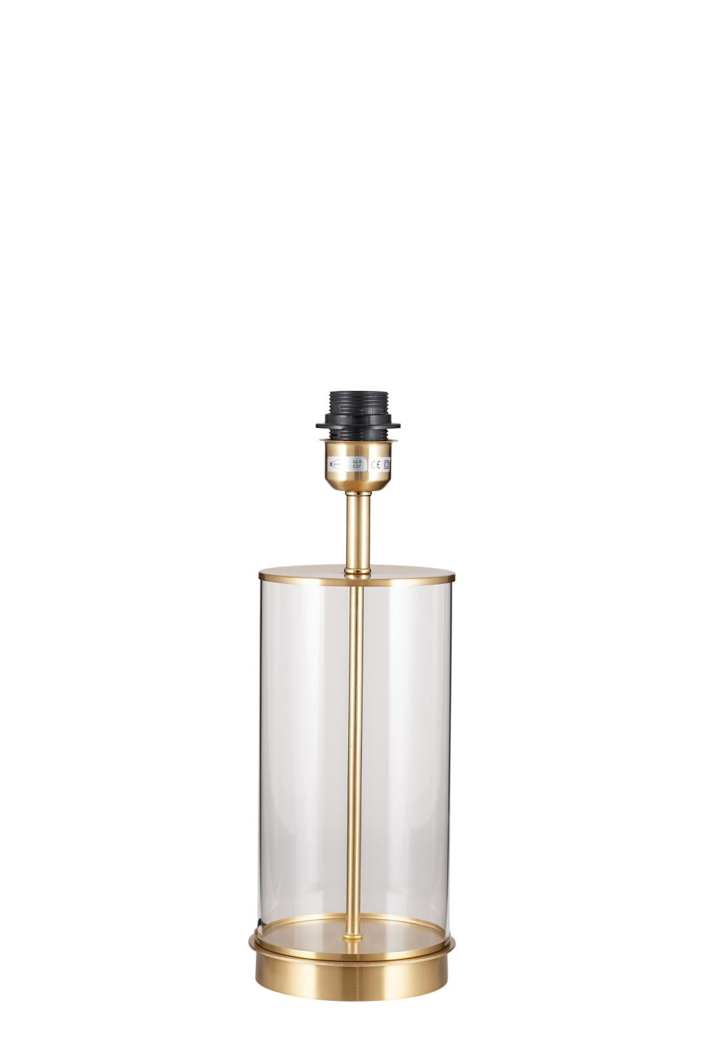 Westwood Clear Glass and Champagne Metal Table Lamp  - Base Only