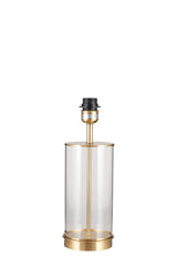 Westwood Clear Glass and Champagne Metal Table Lamp  - Base Only