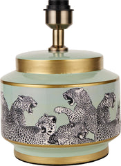 Saskia Sage Cheetah Ceramic Table Lamp  - Base Only