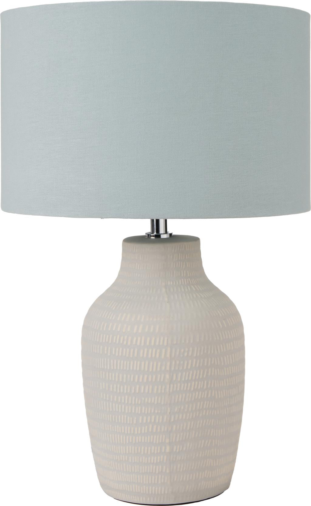 Kai Duck Egg Textured Ceramic Table Lamp - Small/Large