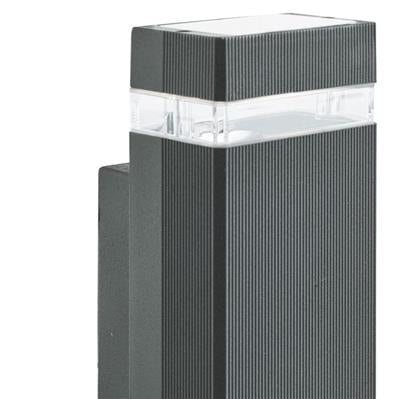 SHEFFIELD 2LT OUTDOOR WALL LIGHT - GREY & BLACK