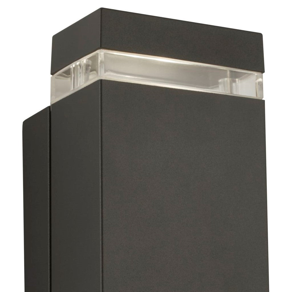 SHEFFIELD 2LT OUTDOOR WALL LIGHT - GREY & BLACK
