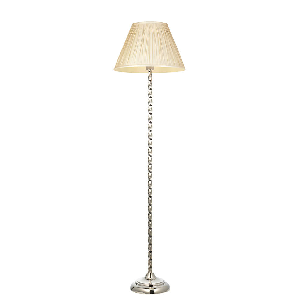 Altair & Chatsworth Floor Lamp  - Polished Nickel Finish E27