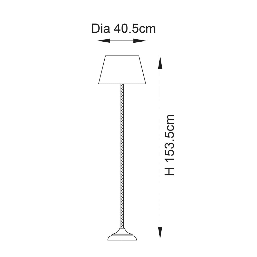 Altair & Chatsworth Floor Lamp  - Polished Nickel Finish E27