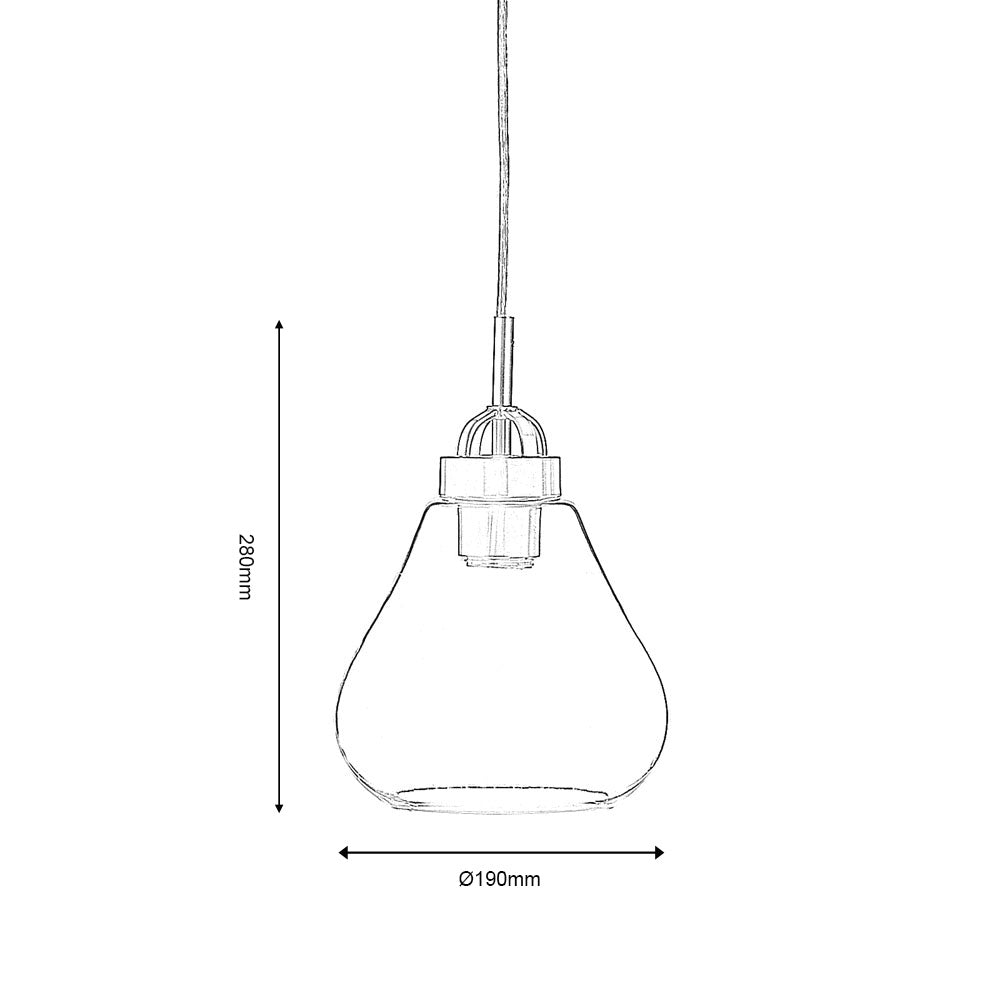 Turua Glass Pendant Medium/Large - Various Finish