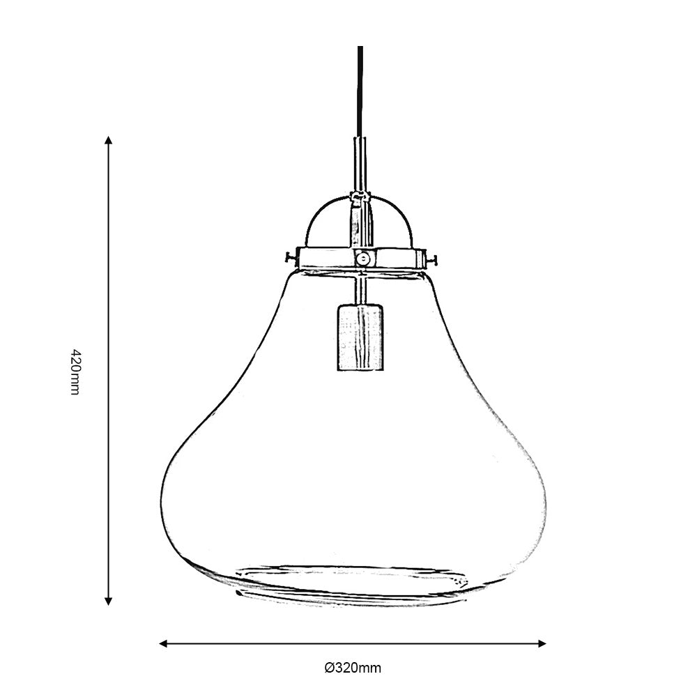 Turua Glass Pendant Medium/Large - Various Finish