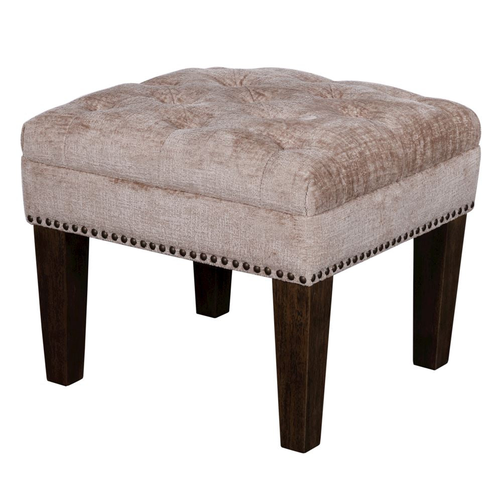 Stone Winged Arm Chair and Footstool