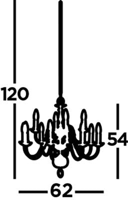 Flemish 5/8/12Lt Multi-Arm Pendant - Solid Brass Metal