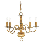 Flemish 5/8/12Lt Multi-Arm Pendant - Solid Brass Metal