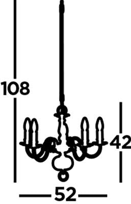 Flemish 5/8/12Lt Multi-Arm Pendant - Solid Brass Metal