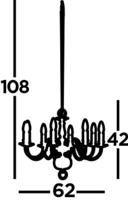 Flemish 5/8/12Lt Multi-Arm Pendant - Solid Brass Metal