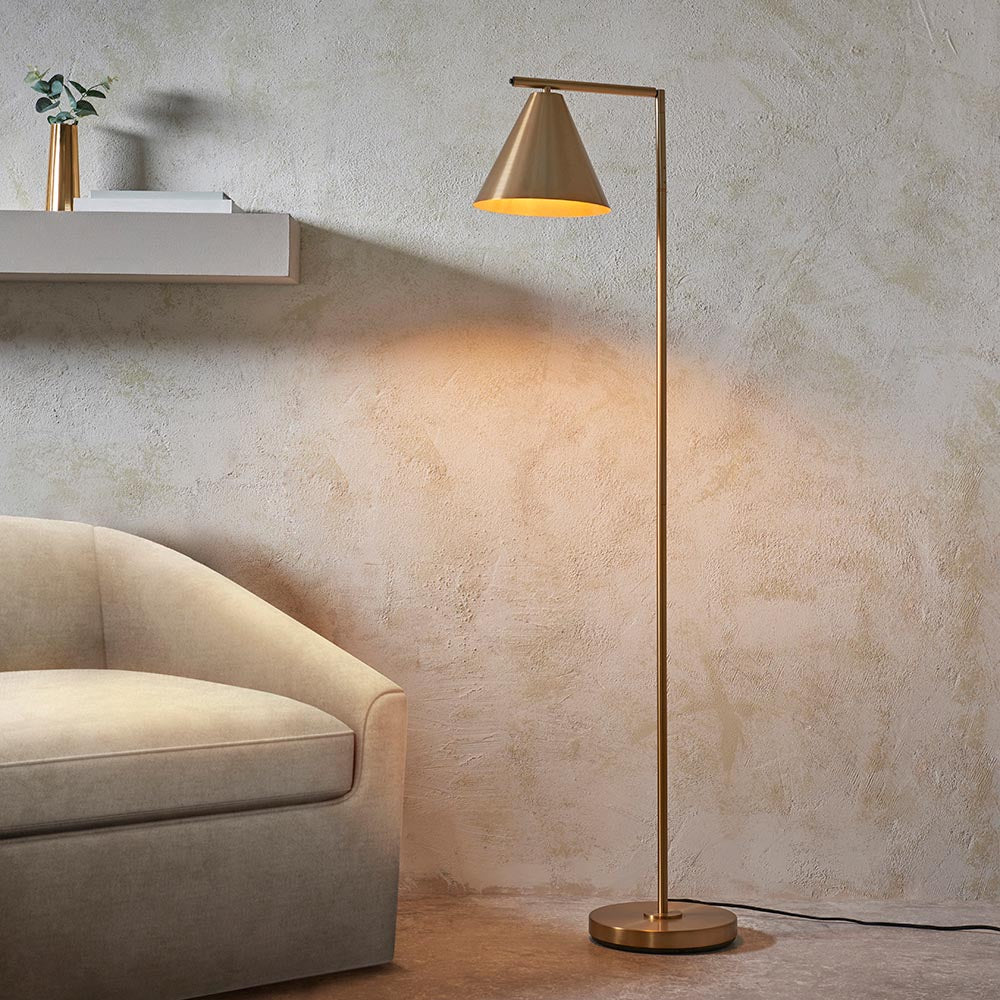 Lyra Task Floor Lamp -Antique Brass/Antique Bronze Finish E27