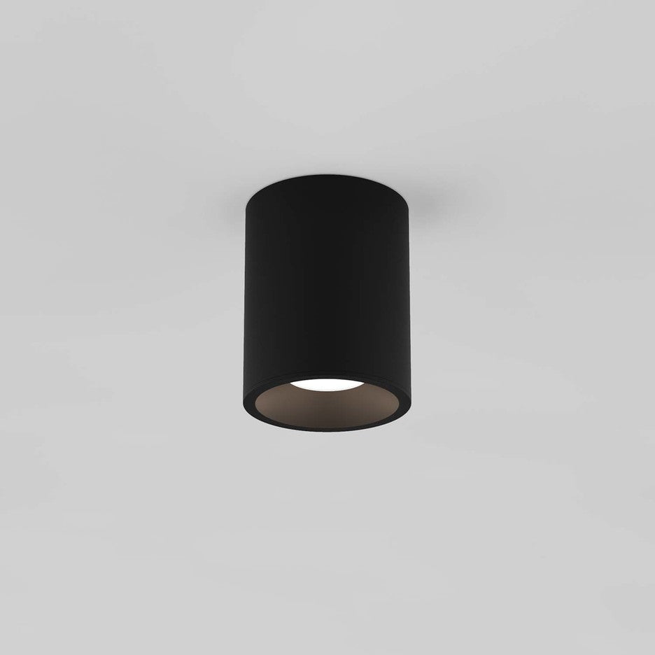 Kos Textured Black Flush Light IP44