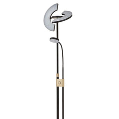 Gio Floor Lamp - Black & Satin Brass Metal/Satin Nickel & Chrome Metal Integrated LED