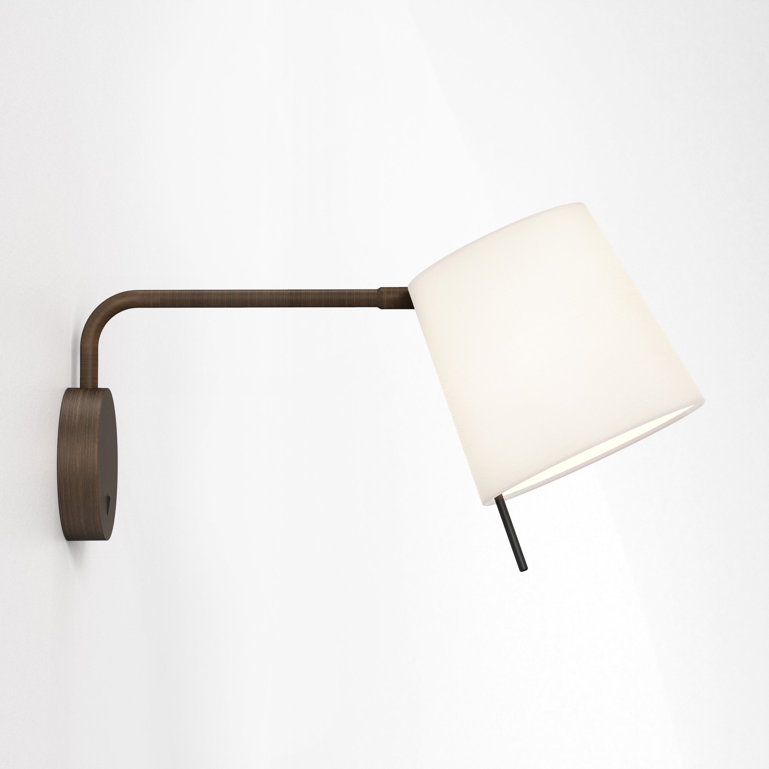 Mitsu Swing Arm Wall Light- Matt Nickel/Bronze