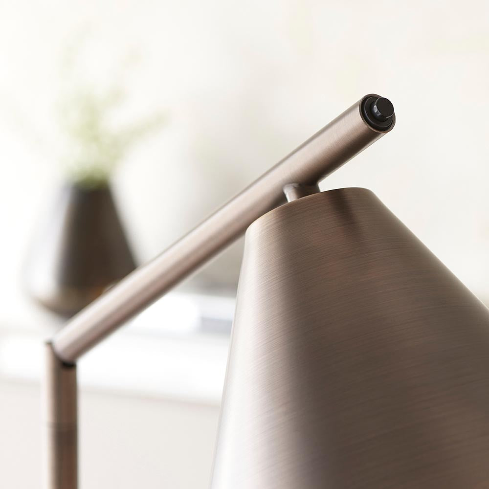 Lyra Task Floor Lamp -Antique Brass/Antique Bronze Finish E27
