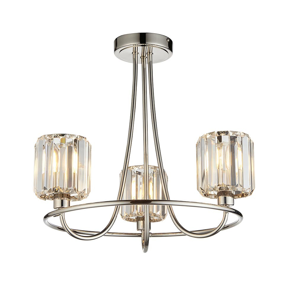 Advent 3/5Lt Multi-Arm Pendant - Antique Brass/Bright Nickel