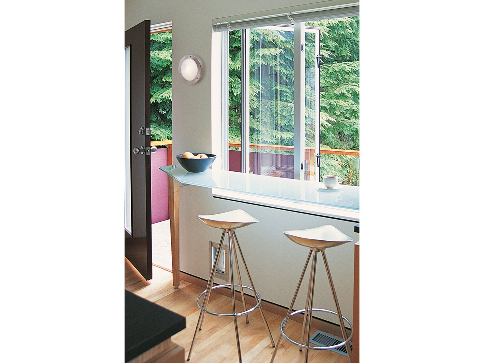 Rondo Flush Ceiling Fitting/Wall Light- Various Finishes