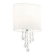 Nina 1Lt Wall Light - Chrome, White and Black