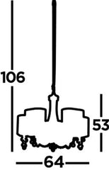 Nina 5/8Lt Multi-Arm Pendant - Chrome Finish