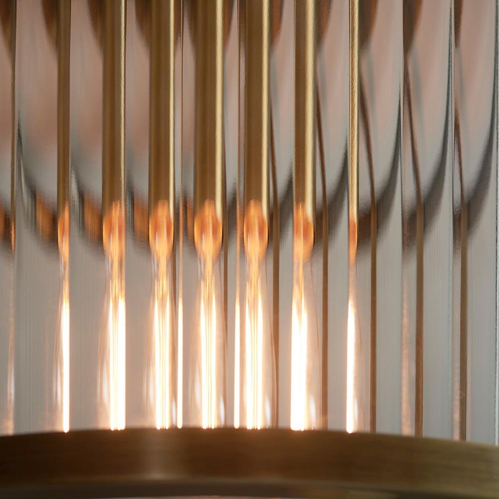 Essa 1Lt Flush Light - Antique Brass