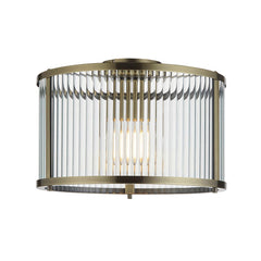 Valleyridge 1Lt Flush Light - Antique Brass