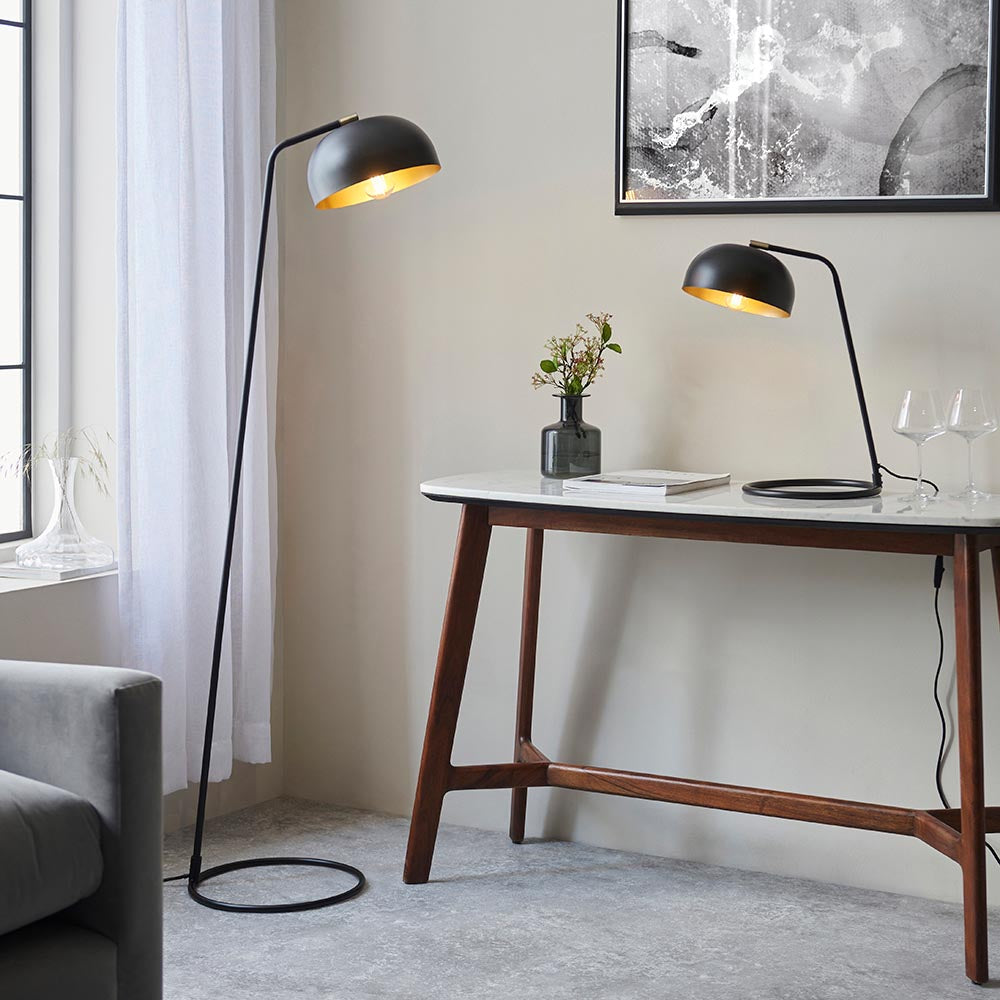 Saoph New Floor Lamp - Matt Black Finish  E27