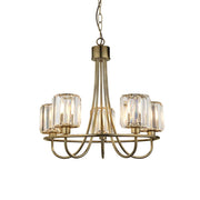 Advent 5Lt Multi-Arm Pendant - Antique Brass/Bright Nickel