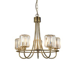Advent 5Lt Multi-Arm Pendant - Antique Brass/Bright Nickel