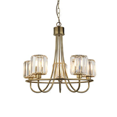 Advent 5Lt Multi-Arm Pendant - Antique Brass/Bright Nickel