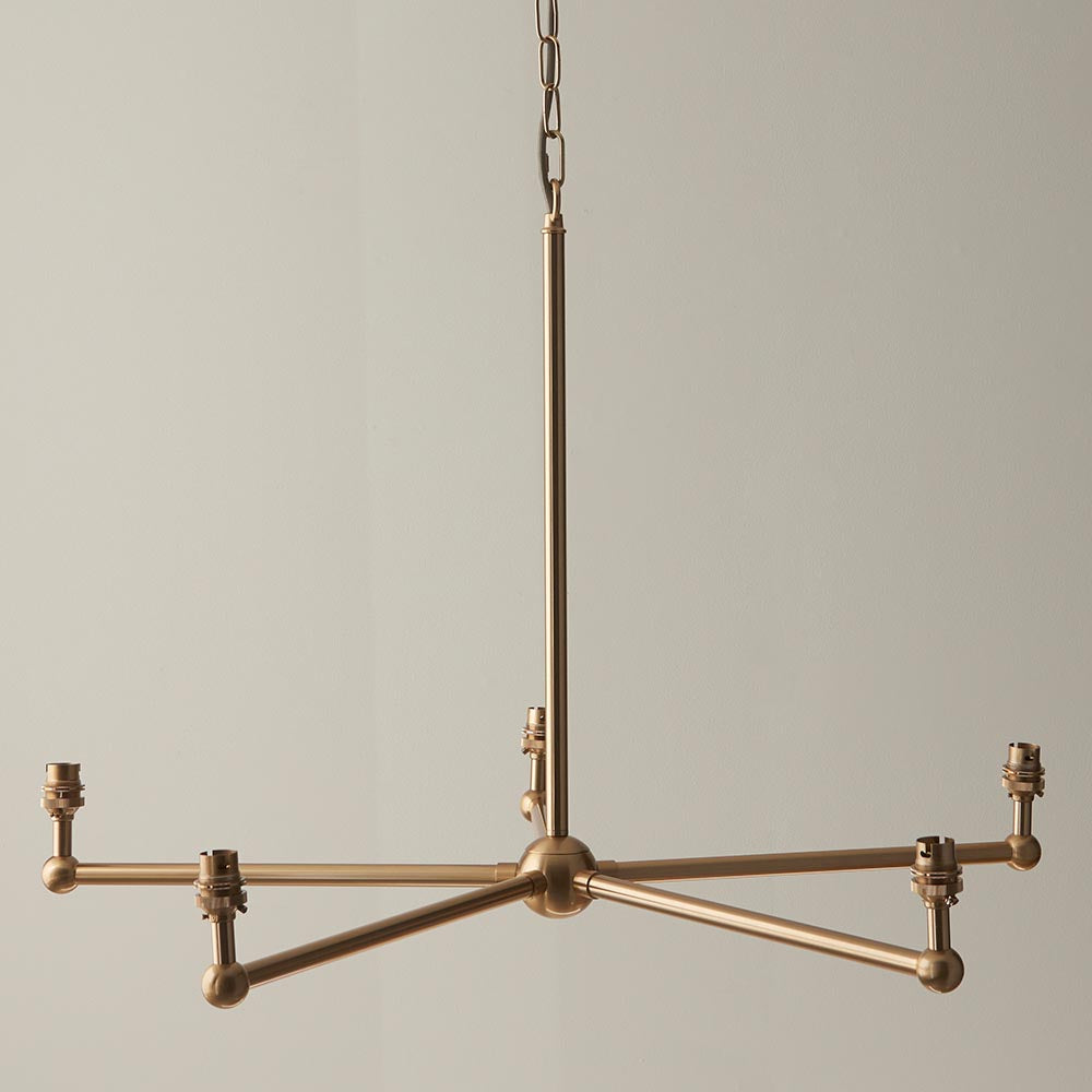 Marciano 5Lt Multi-Arm Pendant - Brass