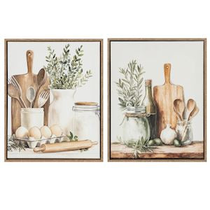 Kitchen Set of 2 Framed Pictures