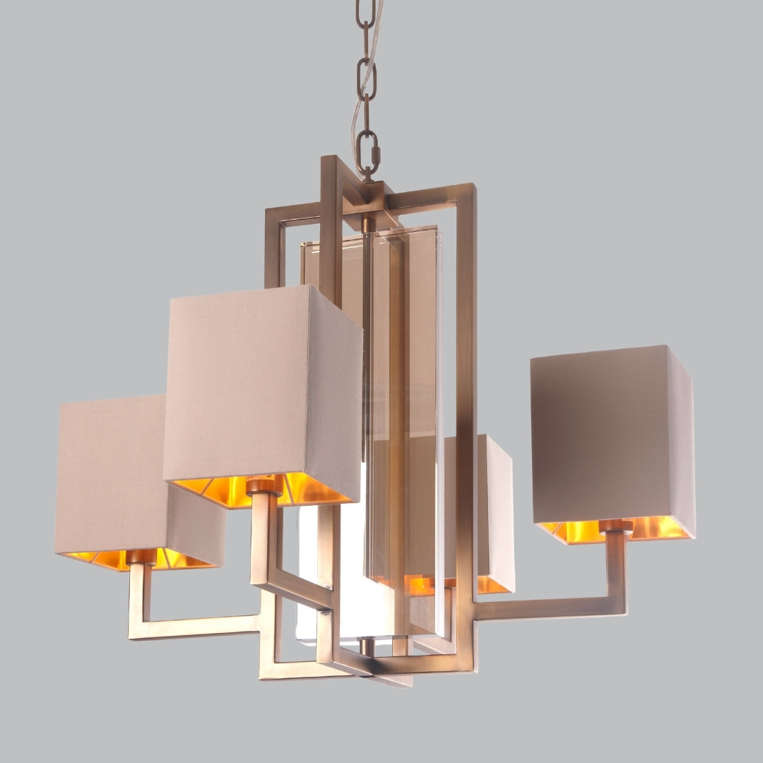 Arden Antique Brass Finish Chandelier E14