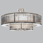 Astrid Nickel/Antique Brass Chandelier E14