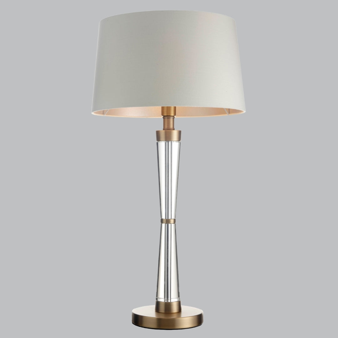 Hale Matt Black Nickel/Antique Brass Finish Table Lamp E14