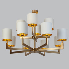 Nico 4/12Lt Antique Brass Finish Chandelier E14