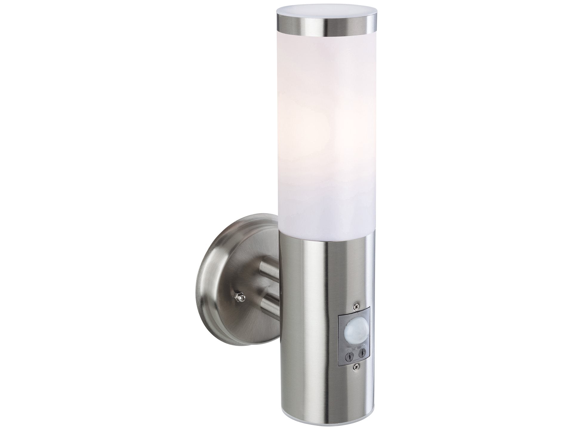 Plaza Wall Light with PIR- Stainless Steel
