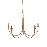 Marciano 5Lt Multi-Arm Curved Pendant - Brass