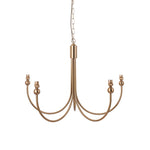 Marciano 5Lt Multi-Arm Curved Pendant - Brass