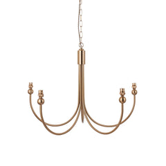 Marciano 5Lt Multi-Arm Curved Pendant - Brass