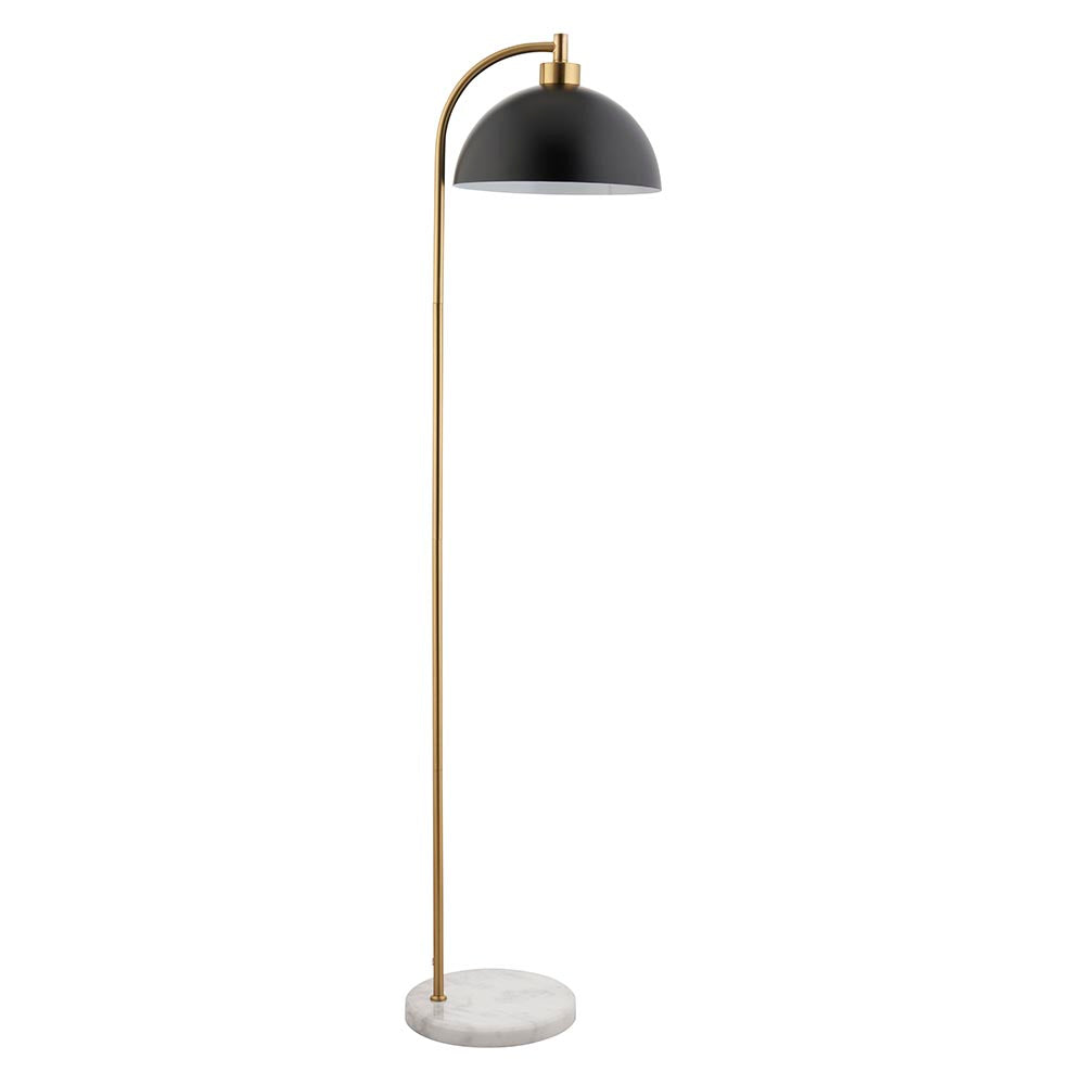 Procyon Task Floor Lamp - Brass & Matt Black Finish E27