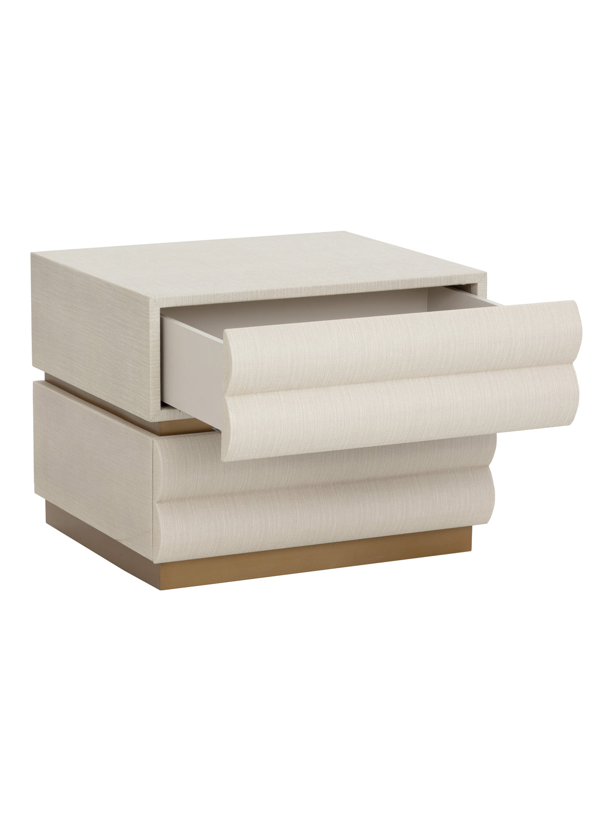Subira Nightstand- Cream/ Chocolate Finishes