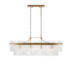 Stefan 4Lt Linear Pendant - Antique Brass