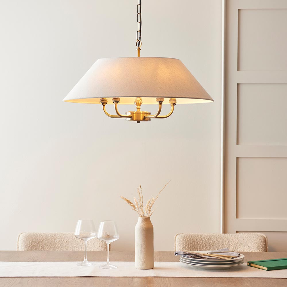 Lille 5lt Ceiling Light- Black/ Brass Base Finishes