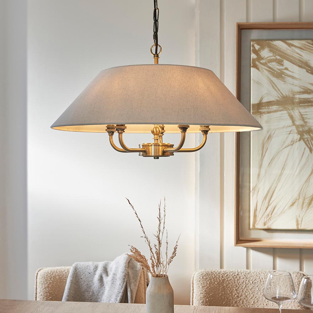Lille 5lt Ceiling Light- Black/ Brass Base Finishes