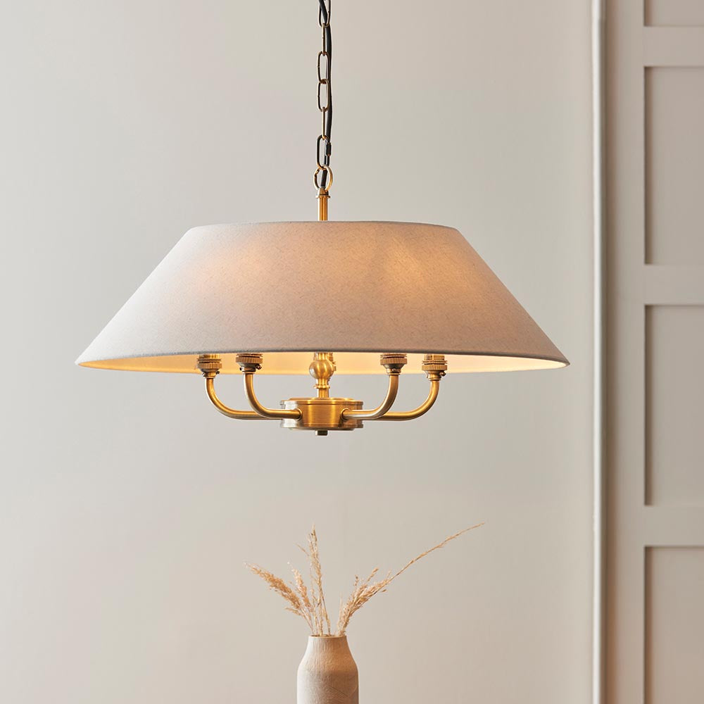 Lille 5lt Ceiling Light- Black/ Brass Base Finishes