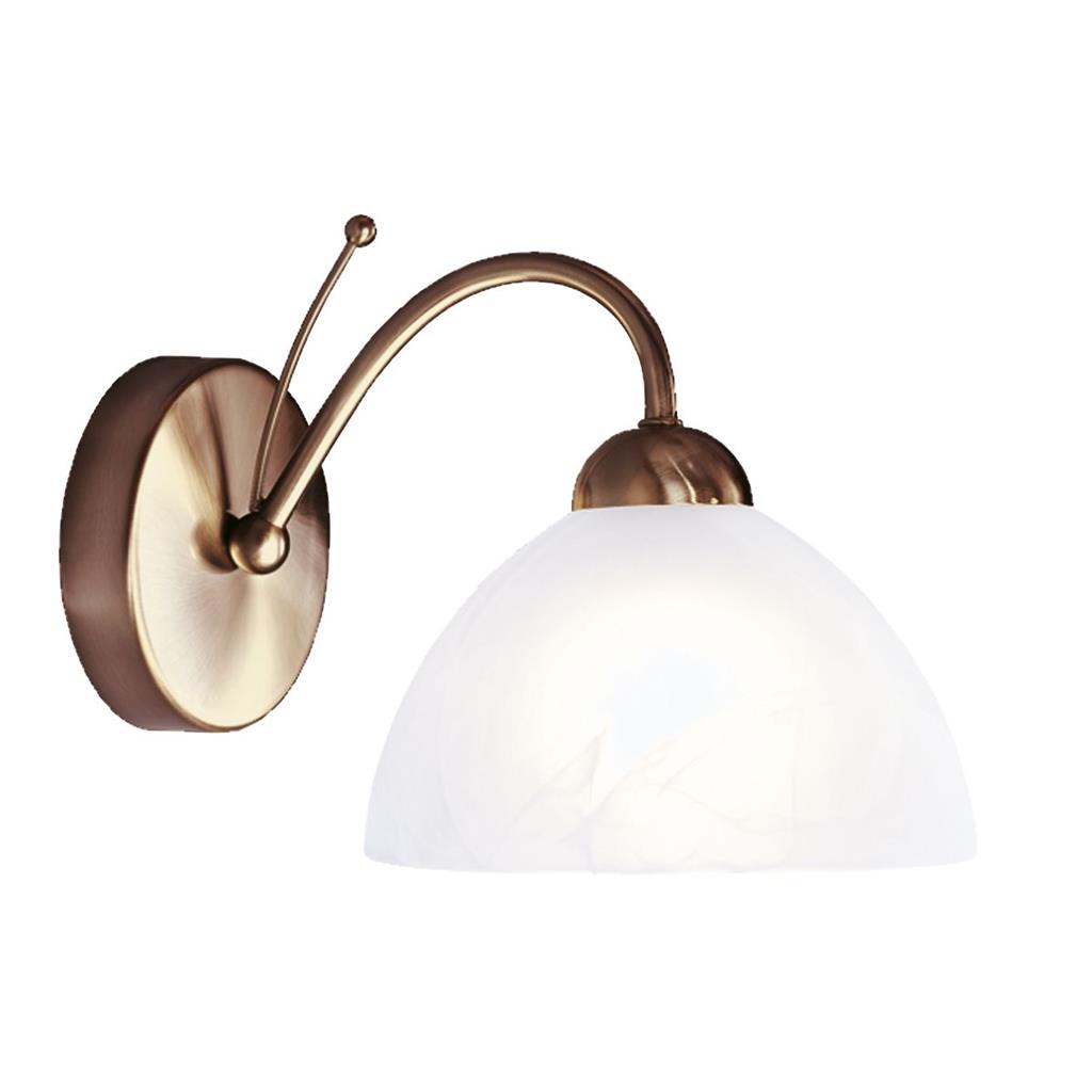 Milanese 1Lt Wall Light - Antique Brass/Satin Silver